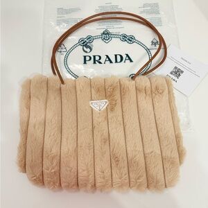 Prada Beige Fur Tote Bag